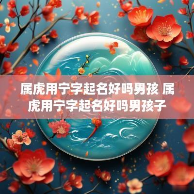 属虎用宁字起名好吗男孩 属虎用宁字起名好吗男孩子
