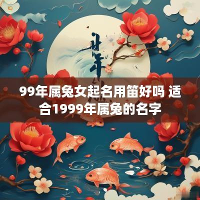 99年属兔女起名用笛好吗 适合1999年属兔的名字