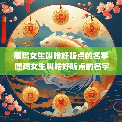 属鸡女生叫啥好听点的名字 属鸡女生叫啥好听点的名字有哪些 属鸡女生叫啥好听点的名字 属鸡女生叫啥好听点的名字有哪些