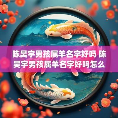 陈昊宇男孩属羊名字好吗 陈昊宇男孩属羊名字好吗怎么取