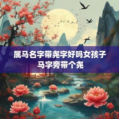 属马名字带尧字好吗女孩子 马字旁带个尧