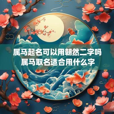 属马起名可以用朝然二字吗 属马取名适合用什么字