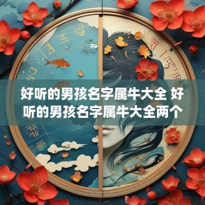 好听的男孩名字属牛大全 好听的男孩名字属牛大全两个字