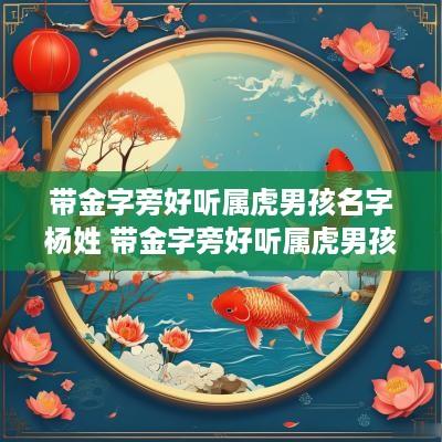 带金字旁好听属虎男孩名字杨姓 带金字旁好听属虎男孩名字杨姓怎么取