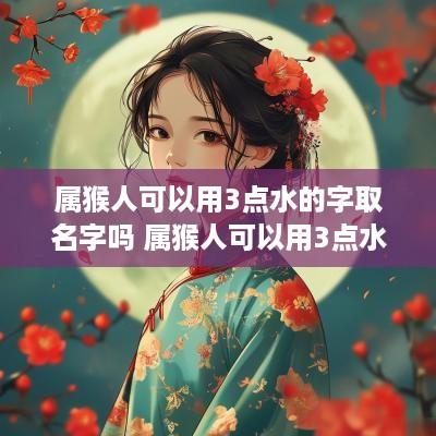 属猴人可以用3点水的字取名字吗 属猴人可以用3点水的字取名字吗女孩