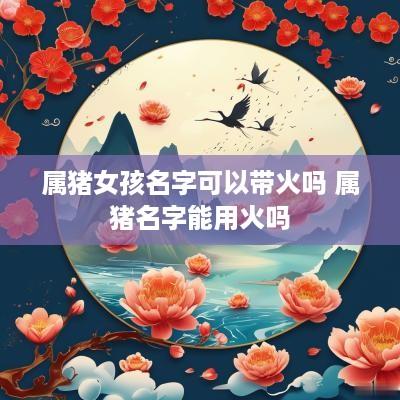 属猪女孩名字可以带火吗 属猪名字能用火吗