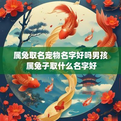属兔取名宠物名字好吗男孩 属兔子取什么名字好