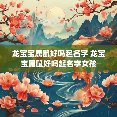 龙宝宝属鼠好吗起名字 龙宝宝属鼠好吗起名字女孩