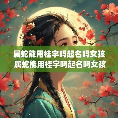 属蛇能用桂字吗起名吗女孩 属蛇能用桂字吗起名吗女孩怎么取名