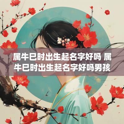 属牛巳时出生起名字好吗 属牛巳时出生起名字好吗男孩