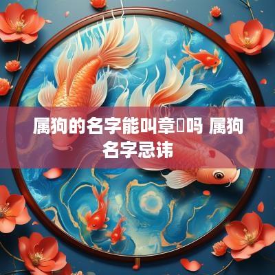 属狗的名字能叫章玥吗 属狗名字忌讳