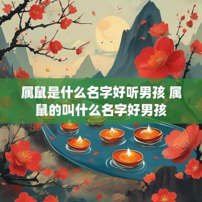 属鼠是什么名字好听男孩 属鼠的叫什么名字好男孩