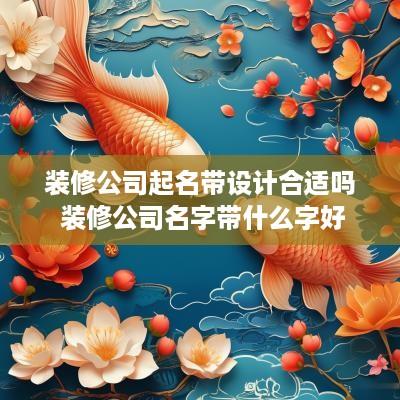 装修公司起名带设计合适吗 装修公司名字带什么字好