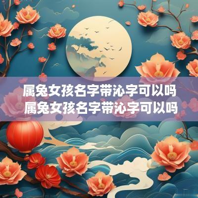 属兔女孩名字带沁字可以吗 属兔女孩名字带沁字可以吗怎么取