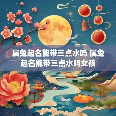 属兔起名能带三点水吗 属兔起名能带三点水吗女孩