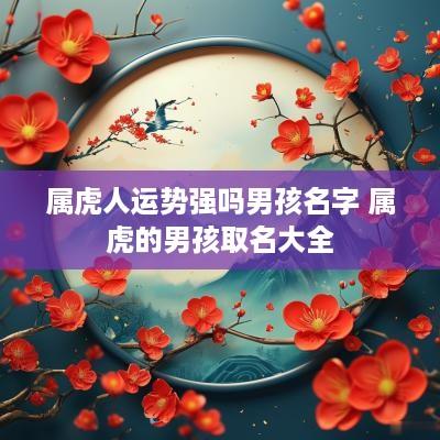 属虎人运势强吗男孩名字 属虎的男孩取名大全