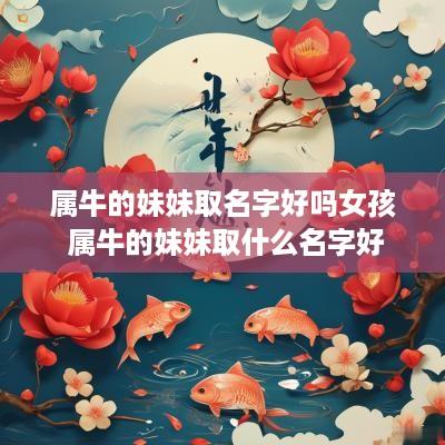 属牛的妹妹取名字好吗女孩 属牛的妹妹取什么名字好