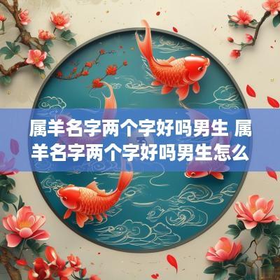 属羊名字两个字好吗男生 属羊名字两个字好吗男生怎么取