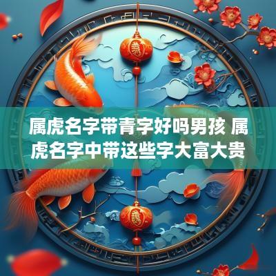 属虎名字带青字好吗男孩 属虎名字中带这些字大富大贵
