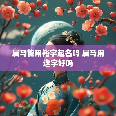属马能用裕字起名吗 属马用逸字好吗
