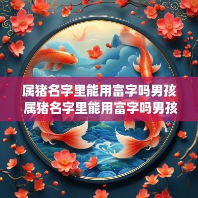 属猪名字里能用富字吗男孩 属猪名字里能用富字吗男孩子