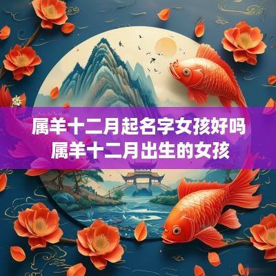 属羊十二月起名字女孩好吗 属羊十二月出生的女孩