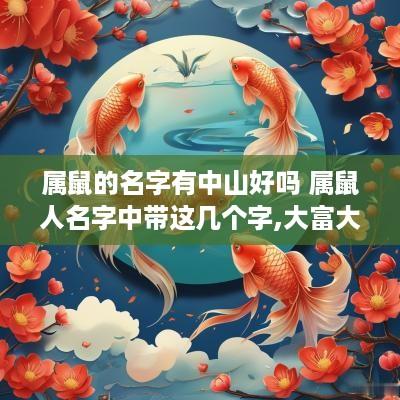 属鼠的名字有中山好吗 属鼠人名字中带这几个字,大富大贵,转发行大运