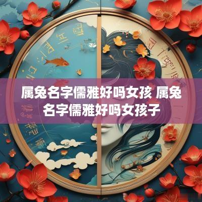 属兔名字儒雅好吗女孩 属兔名字儒雅好吗女孩子