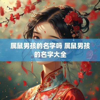 属鼠男孩的名字吗 属鼠男孩的名字大全