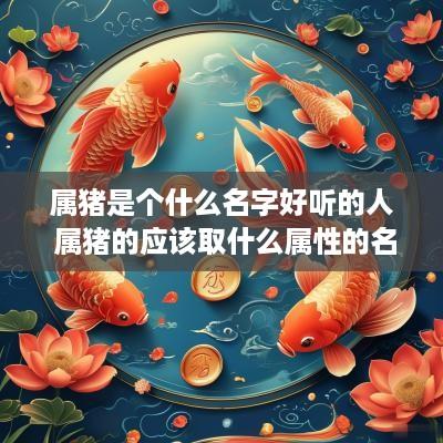 属猪是个什么名字好听的人 属猪的应该取什么属性的名字