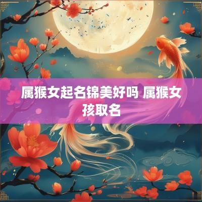 属猴女起名锦美好吗 属猴女孩取名