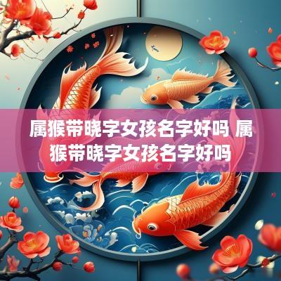 属猴带晓字女孩名字好吗 属猴带晓字女孩名字好吗