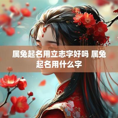 属兔起名用立志字好吗 属兔起名用什么字