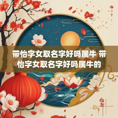 带怡字女取名字好吗属牛 带怡字女取名字好吗属牛的