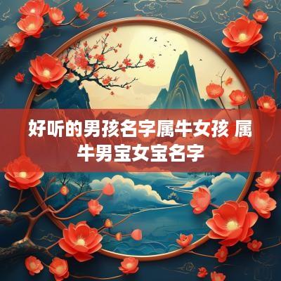 好听的男孩名字属牛女孩 属牛男宝女宝名字