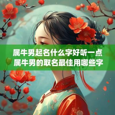 属牛男起名什么字好听一点 属牛男的取名最佳用哪些字