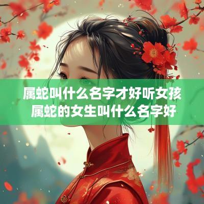 属蛇叫什么名字才好听女孩 属蛇的女生叫什么名字好