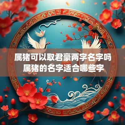 属猪可以取君豪两字名字吗 属猪的名字适合哪些字
