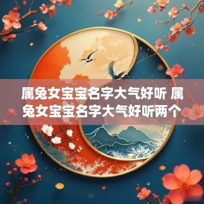 属兔女宝宝名字大气好听 属兔女宝宝名字大气好听两个字