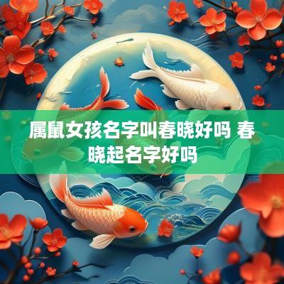 属鼠女孩名字叫春晓好吗 春晓起名字好吗