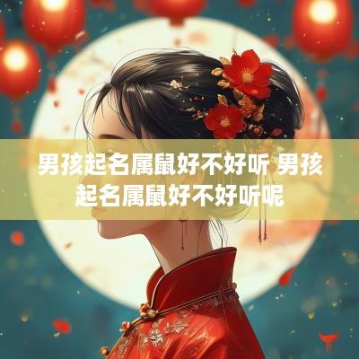 男孩起名属鼠好不好听 男孩起名属鼠好不好听呢