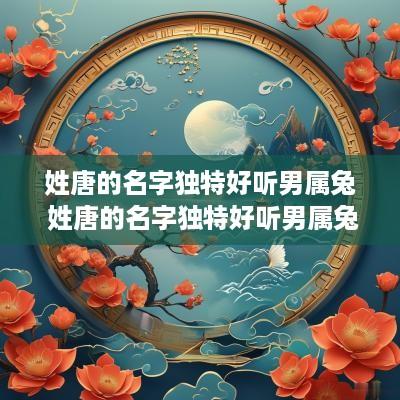 姓唐的名字独特好听男属兔 姓唐的名字独特好听男属兔取名