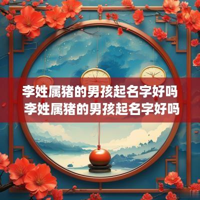李姓属猪的男孩起名字好吗 李姓属猪的男孩起名字好吗