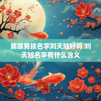属猴男孩名字刘天旭好吗 刘天旭名字有什么含义