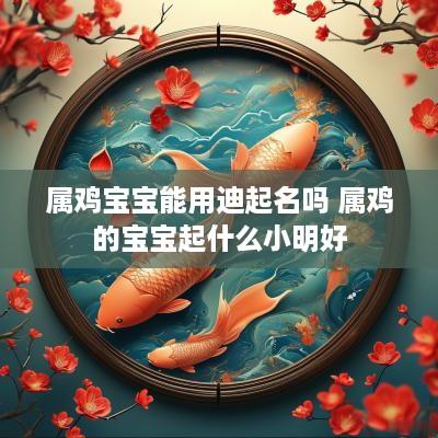 属鸡宝宝能用迪起名吗 属鸡的宝宝起什么小明好
