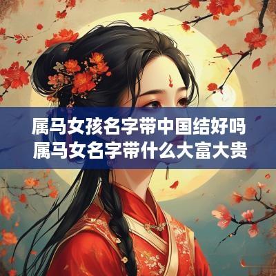 属马女孩名字带中国结好吗 属马女名字带什么大富大贵