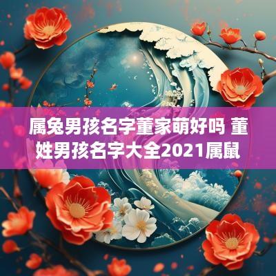 属兔男孩名字董家萌好吗 董姓男孩名字大全2025属鼠