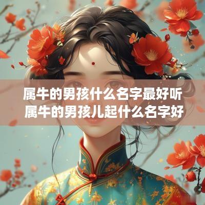 属牛的男孩什么名字最好听 属牛的男孩儿起什么名字好听