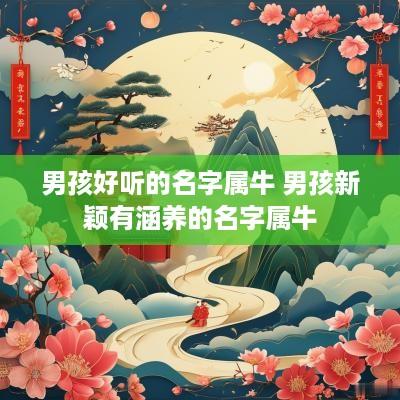 男孩好听的名字属牛 男孩新颖有涵养的名字属牛