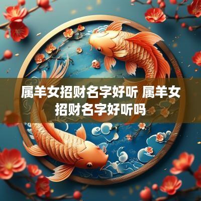 属羊女招财名字好听 属羊女招财名字好听吗